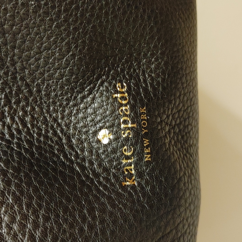 kate spade Black Pebbled Leather Crossbody Hobo with Tassel - Picture 5 of 6